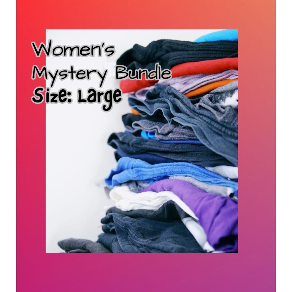 5 pc Mystery Box Bundle Clothing & Accessory Lot Set Pants Shirt Womens Large